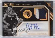 2022-23 Panini Noir Rookie B&W Gold 5/10 Wendell Moore Jr #331 Patch Auto 0rd2