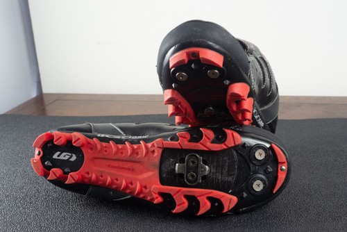 Louis Garneau Bike Trail Shoes Mens Size 12 Mountain Ergo Grip MTB Red/Black - Picture 16 of 18
