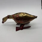 Louis Marx & Co. Golden Pecking Goose Antique Wind Up Toy Tinplate