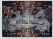 2016 Bowman's Best Orange Refractor 14/35 Giancarlo Stanton Justin Bour 1hp8