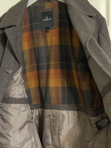 London Fog Amity Car Coat Herren Large Wollmischung dunkelbraun - Bild 7 von 8