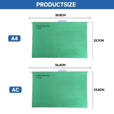 20 x Colour A4 / FC Hanging Suspension Files Tabs Inserts Filing Cabinet Folders
