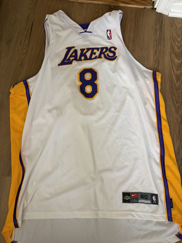 Nike Los Angeles Lakers NBA Kobe Bryant #8 White Basketball Jersey Size 60