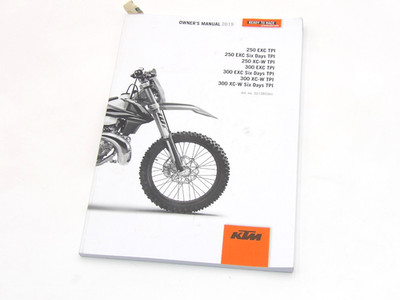 NOS KTM 250 300 XCW TPI EXC TPI 2019 Genuine Owner's Manual 3213853EN