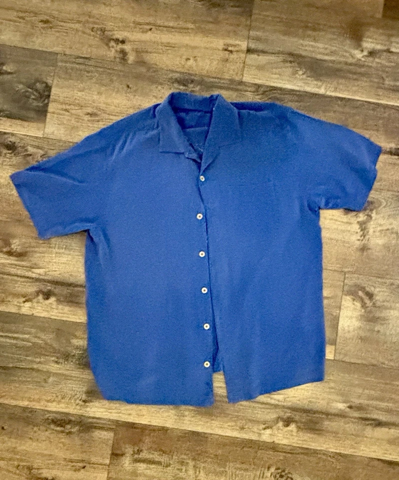 Рубашка лагерная вышитая Tommy Bahama Grape Expectations 100% шелк мужская размер XL - Изображение 3 из 3