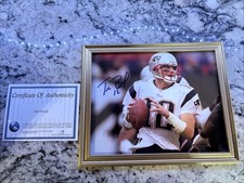 Vintage FRAMED Tom Brady Signed 8x10 Photo Autograph COA Patriots #12