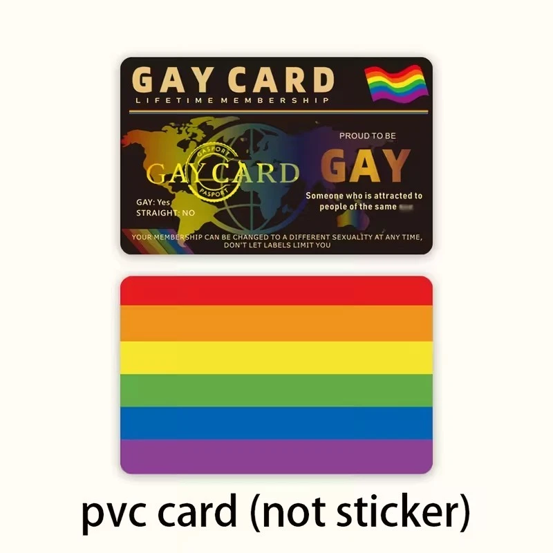 Gay Card Funny LGBTQ Pride PVC Card – Novelty Gift Gay Pride Gift Joke for Fun