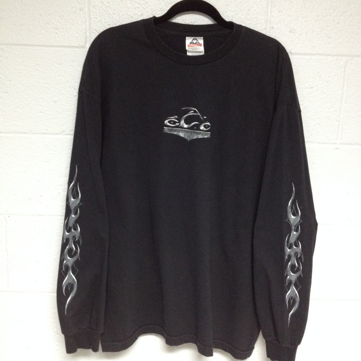 Vintage Orange County Choppers Long Sleeve Shirt Size 2XL Flames
