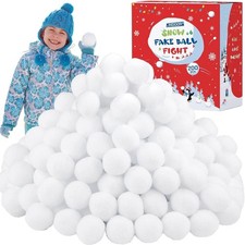 200 Pack Snow Toy Ball Kids 2 Inch Artificial Snow Fight Ball Set Realistic Fake