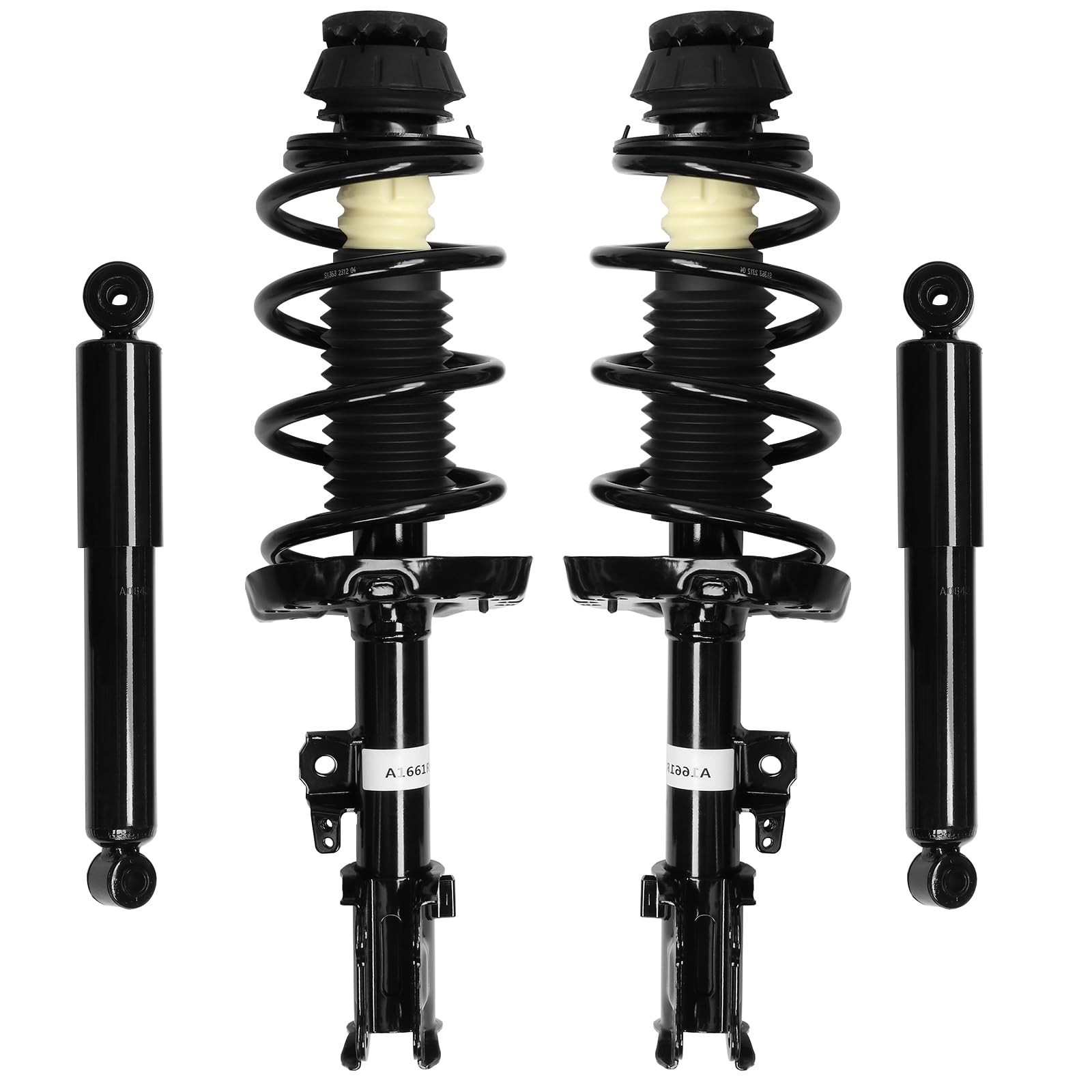 Front Struts Assembly Rear Shocks Absorbers 172969 172968 554387, 4 Pack