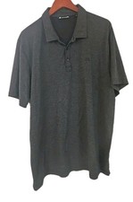 Travis Mathew Golf Polo Shirt Black Pima Cotton Coastal 2XL Men  s Size XXL