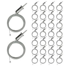 30 Pack Hexagon Garage Lights Suspension Cables Kit Steel Hanging Chains 1m /...