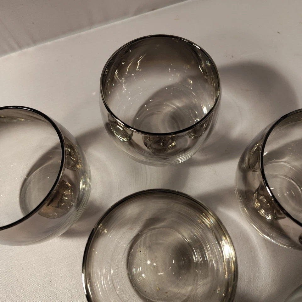 Conjunto de 5 óculos vintage prata desbotada Roly Poly Dorothy Thorpe estilo antiquado - Imagem 3 de 4