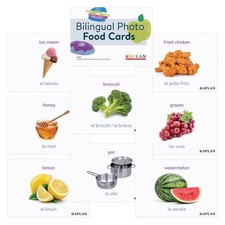 Kaplan Early Learning Bilingual Photo Food Cards - 90 Pieces