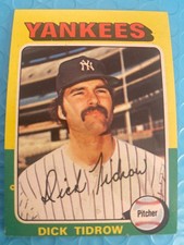 1975 Topps Baseball mini (STUNNING) set break #241 Dick Tidrow NM/MT
