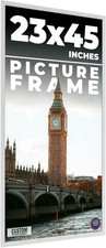23x45 Frame White Wood Picture Photo Frame with UV Acrylic and Acid Free Backing