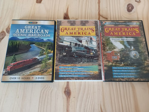 Lot of 3 Railroad Train DVD Videos