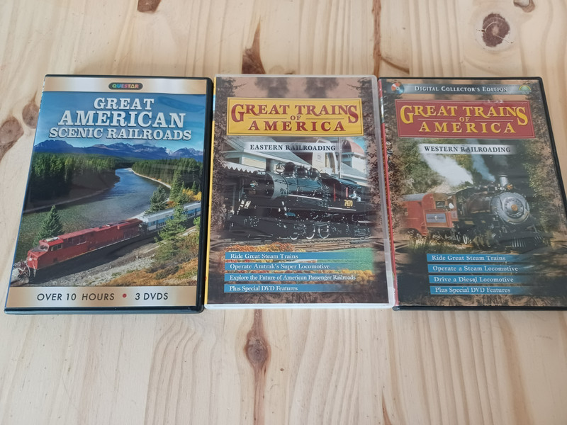 Lot of 3 Railroad Train DVD Videos
