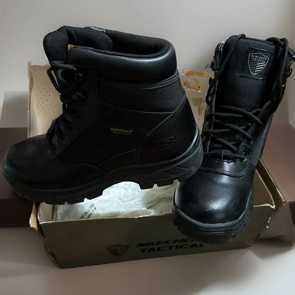 Black Skechers Relaxed Fit Boots for Men for sale | eBay