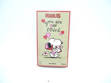 2 Prs You Are So Loved Peanuts Snoopy Mid Crews Socks Shoe Sz 4-10 Gray Redc(GT)