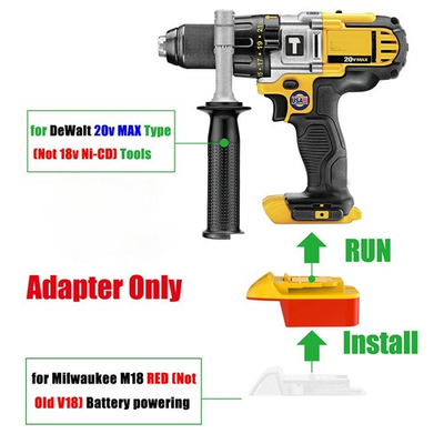 #ad fits Milwaukee M18 Li Ion Batteries Convert To for Dewalt 20V MAX Tools Adapter $9.65