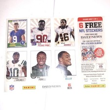 FOOTBALL - NFL STICKER SET #2 OF 4 - PANINI - NY DAILY NEWS 2013 - 6 STICKERS