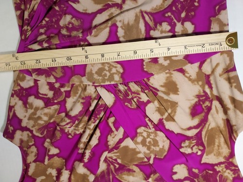 Vestido Lauren Ralph Lauren Púrpura/Rosa Floral Envolvente Look Contorno Elástico Talla 4p - Imagen 5 de 8