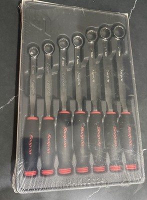 Snap-On 7pc 12-Point Metric Flank Soft Grip Box Wrench Set- XDSGM607K1- NEW