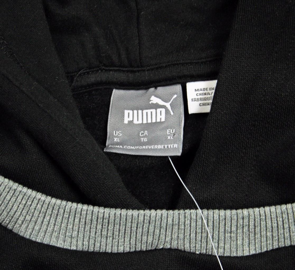 Puma Mens XL Hoodie Sweatshirt Pullover Enhanced Long Sleeve Black Gray $90 NEW thumbnail 14
