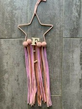 Pink Star LED Fairy Lights Dream Catches Nordic Nursery Wall Decor Monogram F