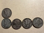 1945 Mercury Dime, lot of 5