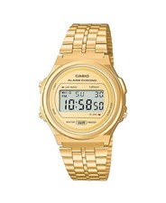CASIO Women Digital Quartz Casual Watch Classic Dress Gold color Dial Waterproof