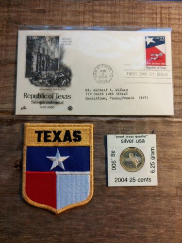 rare republic of texas sesquientennial silver coin first day issue combo - Picture 2 of 3