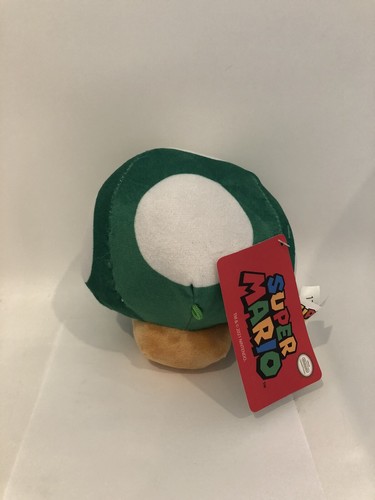 Super Mario Plush Nintendo Green Mushroom 6” Plush New - Picture 2 of 3