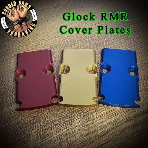 Biohazard Skull - Laser Engraved RMR Cover Plate for Glock 19 17 23