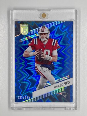 Mac Jones 2023 Panini Donruss Elite Status Explosion Blue /625 Patriots #70