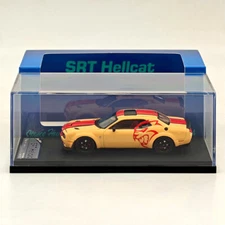Stance Hunters 1/64 Dodge SRT Hellcat Desert Diecast Model Car Collection Yellow