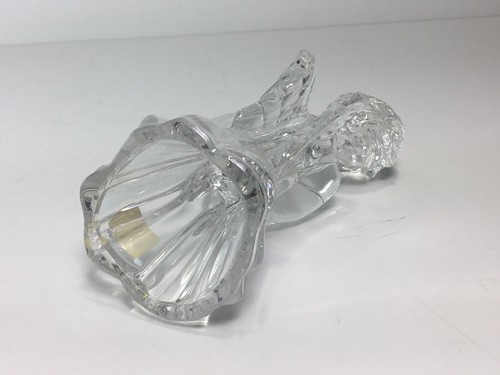Vintage 6" Clear CRYSTAL CUT Class MIKASA Sweet ANGEL Candle Holder. EUC - Picture 8 of 9
