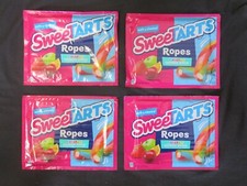 (4) Bags Of SweeTarts Soft & Chewy Ropes Twisted Rainbow Punch Flavor 9 Oz Each