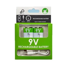 2/4Pcs 9V 650mAh Lithium Battery Li-ion Rechargeable Battery +USB charging Cable