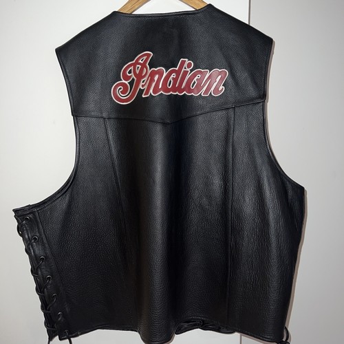 indian motorcycle leather vest - Photo 4 sur 5