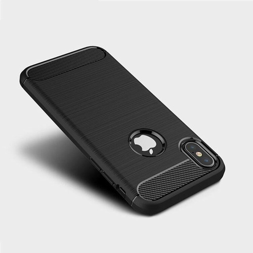 Coque iPhone XS X XR SE 2020 SE 2022 7/8 Plus Carbone TPU Soft Carbon Fiber Cover - Photo 2 sur 11
