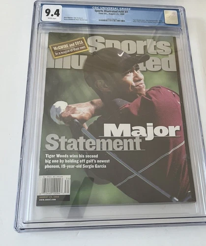 CGC 9.4 1999 Sports Illustrated TIGER WOODS Major Statement Newsstand