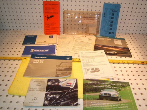 Mercedes 1987 190E 2.3 2.6 W201 owner's manual OEM 1 set of 12 Booklet & 1 Pouch - Picture 4 of 12