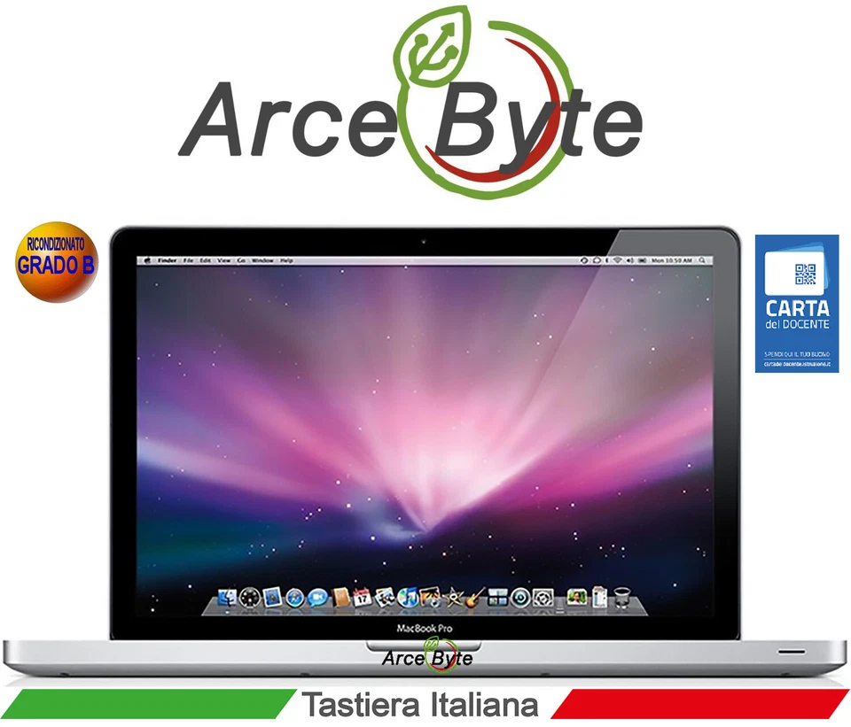 APPLE MACBOOK PRO 13" 2009 SSD 120GB RAM 4GB EL CAPITAN NO BATTERIA