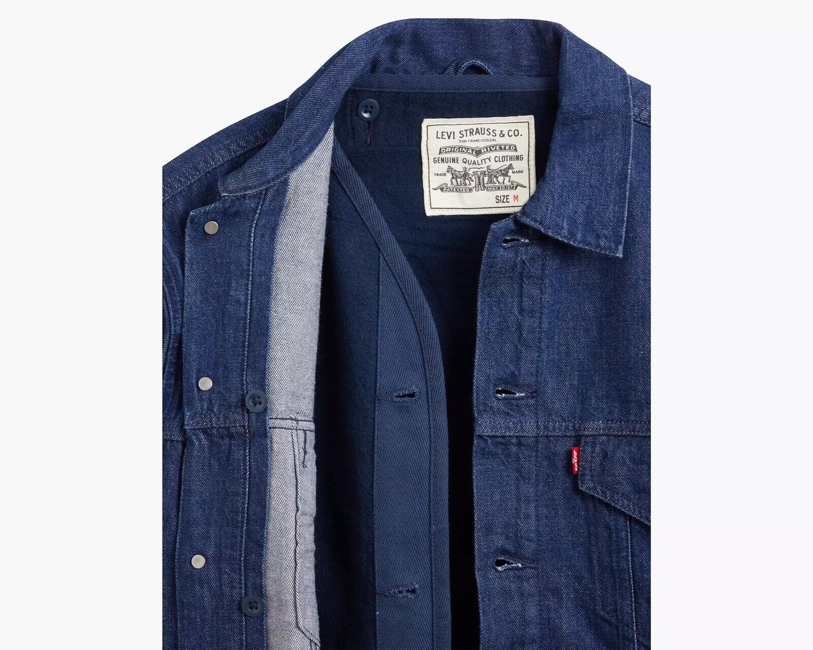 Levis Wellthread Lined Trucker Jacket w/Removable Lining • Size S • Big E  Sample | eBay