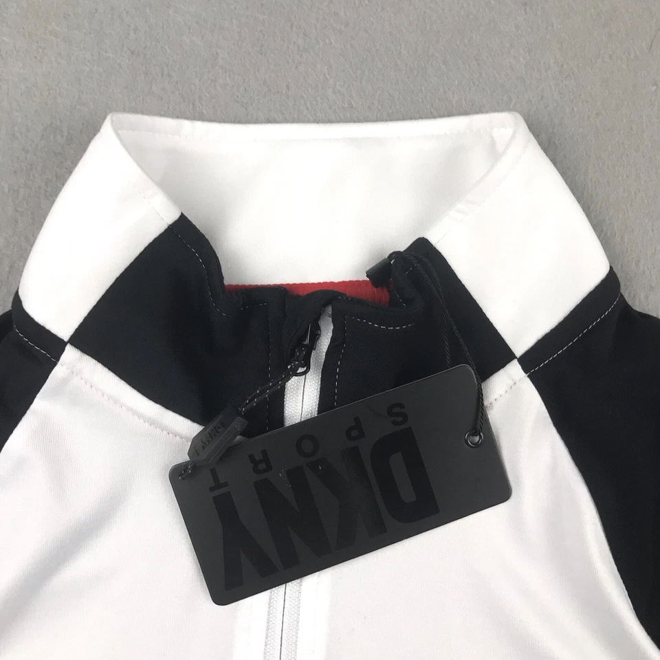 Camisa deportiva DKNY para hombre pequeña blanca 1/4 cremallera mangas largas ropa deportiva ligera nueva con etiquetas Foto 2 de 4