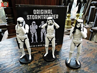 DREI WEISE STORMTROOPER. Offizielle Star Wars Lizenz Figuren, Statuen. Nemesis