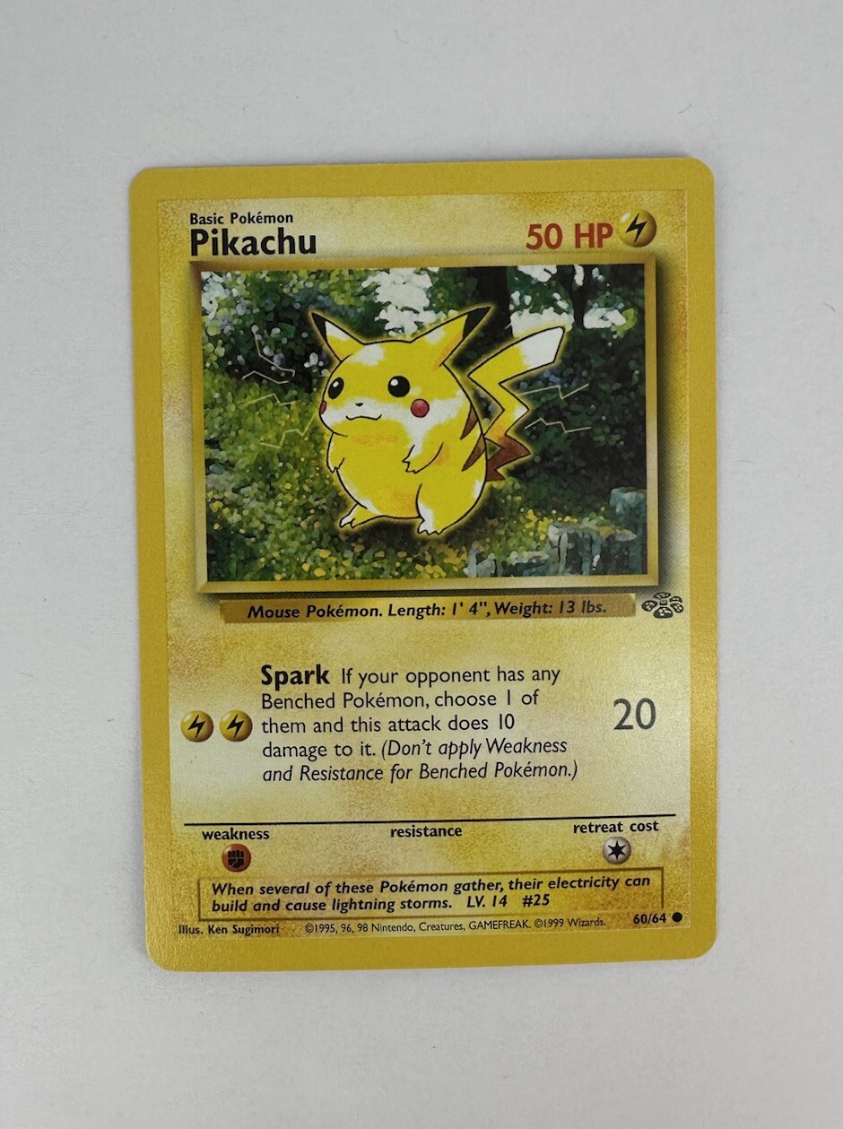 Pikachu 60/64 Pokémon 1999 Jungle - Non Holo - Near Mint