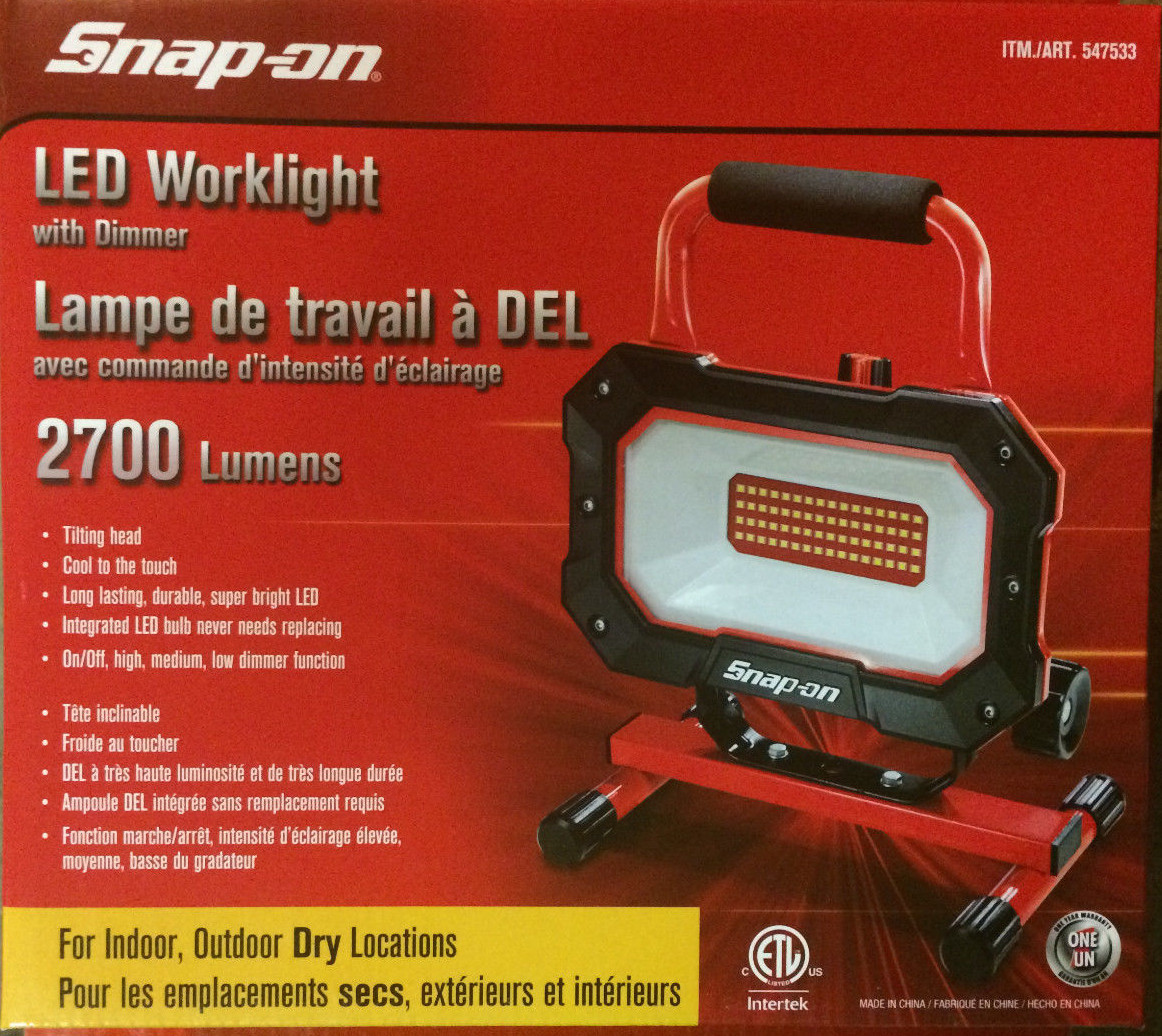Lampe de travail LED Snap on 2700 Lumens avec variateur snap-on